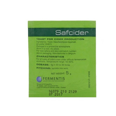HomeBrewStuff Safcider Dry Beer Yeast (5 Gram Pack)