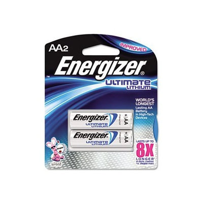 Energizer L91BP2 Lithium Battery, AA, 2/PK, SR