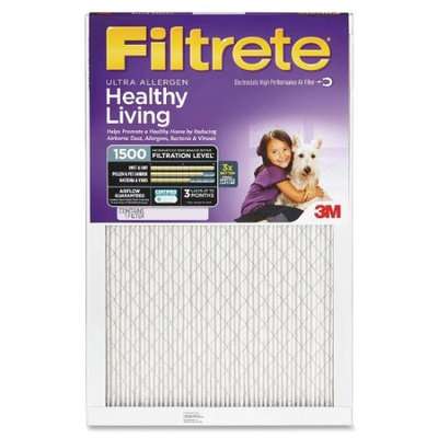 12x20x1 (11.7 x 19.7) Ultra Allergen Reduction 1500 Filter by 3M (2 Pack)