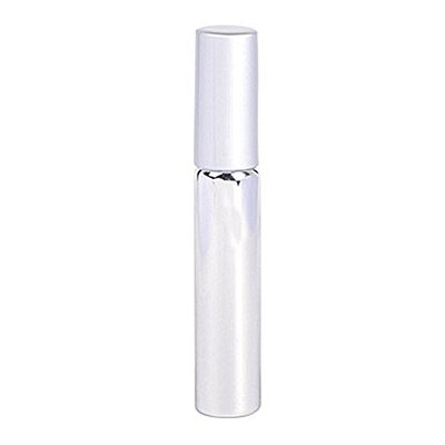 Glass Roller Bottles,Refillable Container for Essential Oils Aromatherapy Fragrance with Bottle Opener Stainless Steel Roller Balls(Silver)