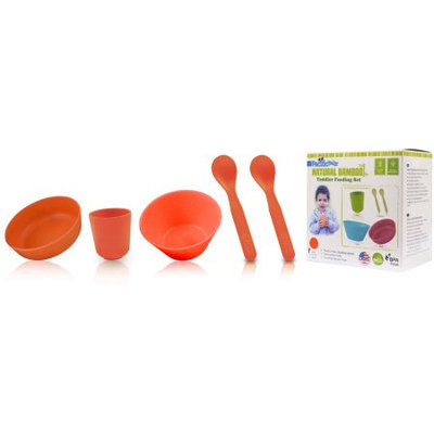 Pacific Baby 615 Bamboo Toddler Feeding Set Orange