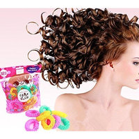 6pcs Magic Doughnut Donut Sticks Rollers Circle Spiral Plastic Hair Curly Curler Curl Roll Ringlets Wave Hairdressing Care Hairstyle Maker Styling Tool DIY Salon Accessory