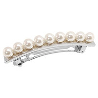 L. Erickson Pearl and Metal Barrette - Pearl/Silver