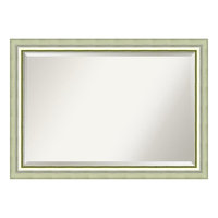 Amanti Art Vegas Burnished Silver-Tone Traditional Wood Wall Mirror