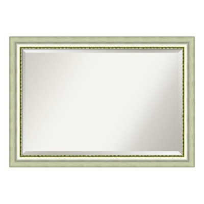 Amanti Art Vegas Burnished Silver-Tone Traditional Wood Wall Mirror