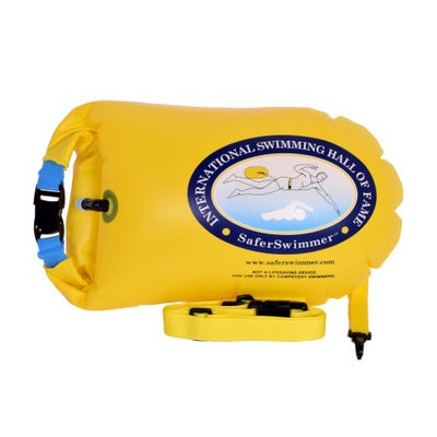 ISHOF SaferSwimmer Personal Large Swimming Float with Dry Storage Large Yellow