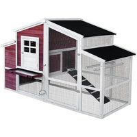Merax Wooden Waterproof Chicken Coop Backyard Nest Box Wood Hen House Poultry Cage Hutch Pet Cage for Small Animals, Box 3 of 3
