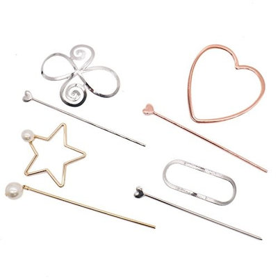 MAISHO 4Pcs Fashion Women's Hair Slide Pin with Stick Hair Clip Accessory