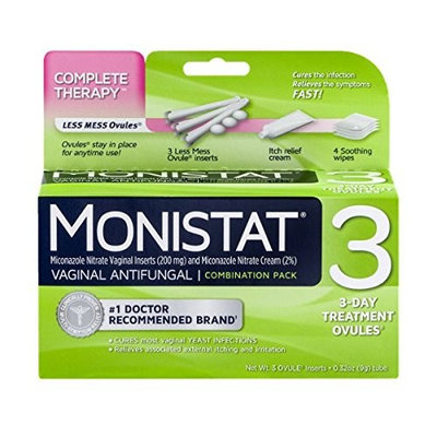 Monistat 3 3-Day Triple Action Vaginal Antifungal Treatment System 1 Each