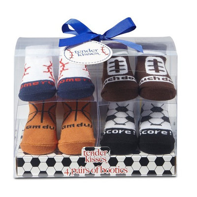 Tender Kisses Infant Boys' 4-Pairs Booties - Sports