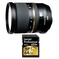 Tamron SP 24-70mm f2.8 Di VC USD Lens and 64GB Card Bundle