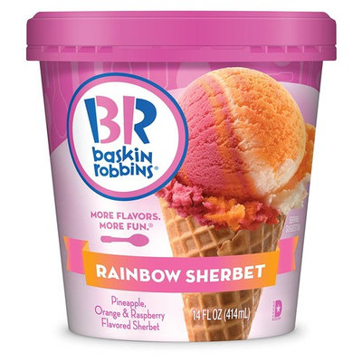 Baskin-Robbins, Rainbow Sherbet, Pint (8 Count)