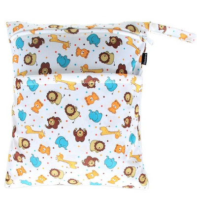 Damero Cute Travel Baby Wet and Dry Cloth Diaper Organizer Bag