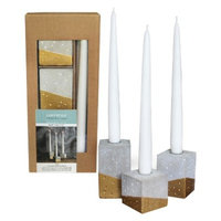 Tapers Giftset White Fragrance Free 3ct - Chesapeake Bay Candle
