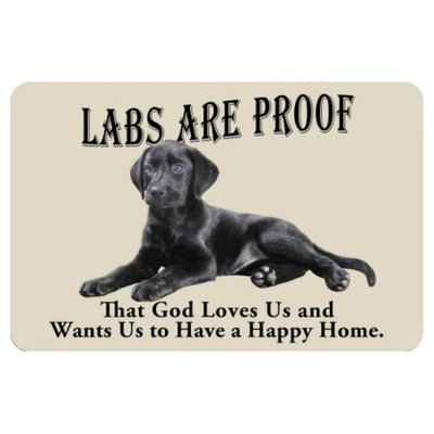 18 in. L x 27 in. W Surfaces Black Labs Are Proof Pet Mat