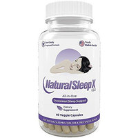 Natural Sleep X - The All-in-One Natural Sleep Aid - Unique Blend of Melatonin, 5-HTP, Valerian, GABA, Chamomile, Herbal Extracts, Vitamins, Minerals and Amino Acids - 60 Veggie Capsules