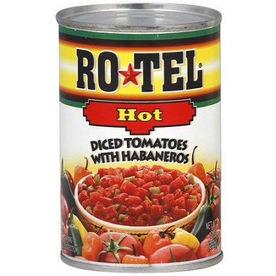 Ro-Tel Hot Diced Tomatoes with Habaneros, 10 oz, (Pack of 12)