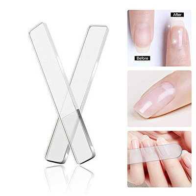 Nano Glass Nail Files Crystal Nail Shiner Manicure Pedicure Nail Care Magic Fingernail file Tools with Smooth Polish Nail file Buffer