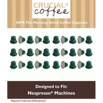 Crucial Coffee 30 High Performance Coffee Capsules for Use in Most Nespresso Machines, The Morning Grind