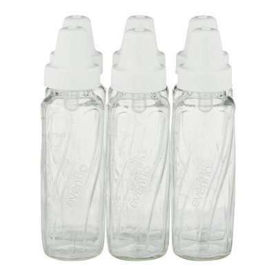Evenflo 8oz Twist Glass Bottle Set - 6pk, Clear