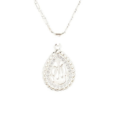 Allah Necklace Crystal Pendant Muslim Charms Choker Necklace Religious Ramadan Jewelry