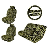 Lavohome Tan Tiger Animal Print Safari Stripes Caories Interior Combo Kit Gift Set - 11PC
