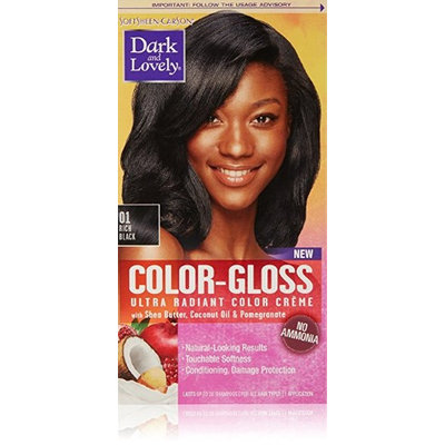 Dark and Lovely Color-Gloss Ultra Radiant Color Creme, Rich Black 1.0 ea(pack of 3)