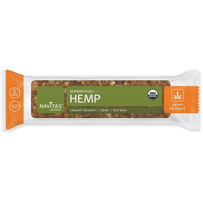 Navitas Organics Gluten Free Superfood Snack Bar, Hemp Peanut, 1.4 Ounce