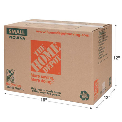 The Home Depot Boxes & Cartons 16 in. x 12 in. x 12 in. 65 lb. Small Box 1001004