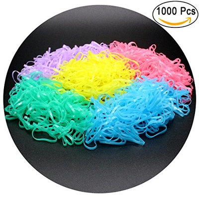 Fashion & Lifestyle 1000 Pcs Boutique Baby Girls Hair Ties Ponytail Holders - Stretchy Elastic Hair Rubber Bands Top Knots Braids Dreadlocks Styling Accessories for Toddlers Kids Teens