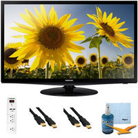 Samsung 28 Slim LED HD 720p TV Clear Motion Rate 120 Plus Hook-Up Bundle - UN28H4000. Bundle Includes TV, 3 Outlet Surge protec