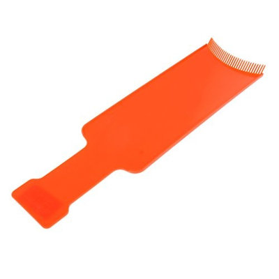 MagiDeal Professional Hair Dyeing Board Hairdressing Pick Coloring Brush Tint Comb Long Coating Plate Hairbrush Highlighting Sectioning Paddle - Orange, L