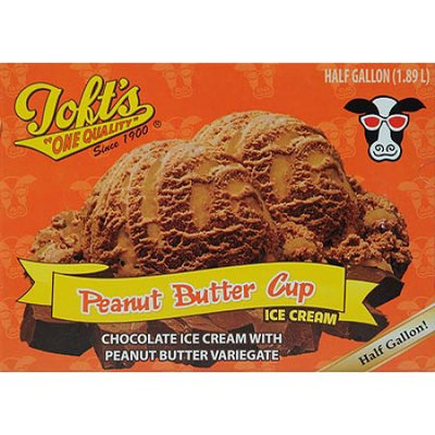 Toft Dairy Inc TOFT'S ONE QUALITY PEANUT BUTTER CUP ICE CREAM - 64oz