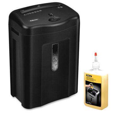 Fellowes Powershred 11C Cross-Cut Shredder and 12 oz. Oil Bottle