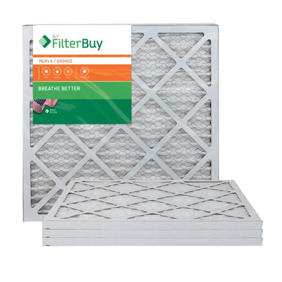 AFB Bronze MERV 6 18x22x1 Pleated AC Furnace Air Filter. Filters. 100% produced in the USA. (Pack of 4)