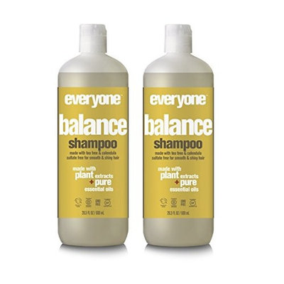 EO Everyone Sulfate Free Balance Shampoo (Pack of 2) with Coconut Fruit Extract, Orange Peel Oil, Organic Aloe Barbadensis Leaf and Matricaria Flower Extract, 20 fl. oz.