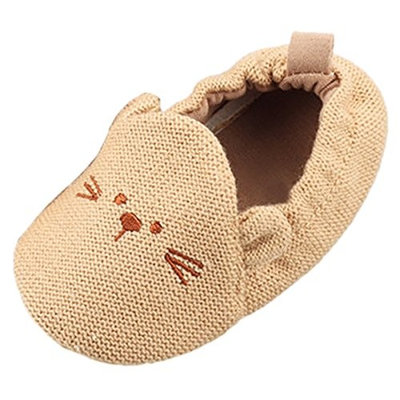 ZebraStory Unisex Baby Indoor Slippers Soft Cotton Shoes Soft Soled Toddler Prewalkers Lovely Cartoon Animal Non-skid Crib Slippers