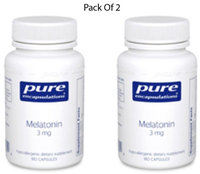 Pure Encapsulations - Melatonin 3mg; Melatonin nutritionally augments the natural functioning of the pineal gland