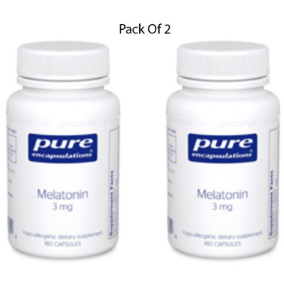 Pure Encapsulations - Melatonin 3mg; Melatonin nutritionally augments the natural functioning of the pineal gland