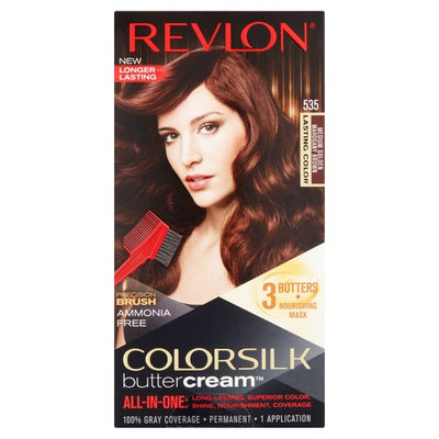 Revlon ColorSilk Buttercream 535 Medium Golden Mahogany Brown Hair Color, 1 application