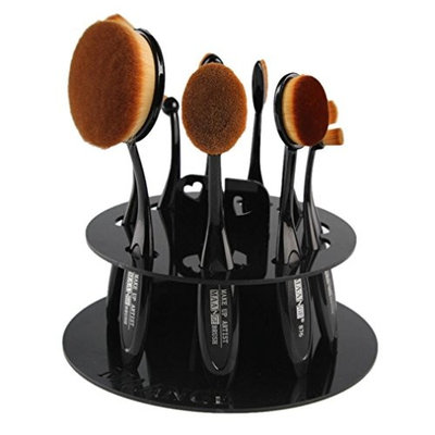 Makeup Brush,Baomabao 10 Hole Oval Makeup Brush Holder Organizer Cosmetic Shelf Tool