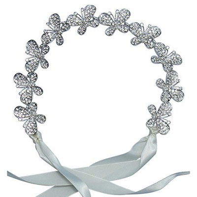 Butterfly Headband: With Sparkly Rhinestone Butterflies
