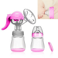 Manual Breast Pump, Easy Hand Pump Breastfeeding Milk Collector, Free Milk Breastpump with Lid, Portable Milk Collector for Baby Breast Feeding