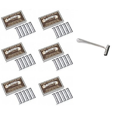 Trac II Chrome Handle + Colonel Ichabod Conk Trac II Razor Blades 10 ct. (Pack of 6) + FREE Travel Toothbrush, Color May Vary