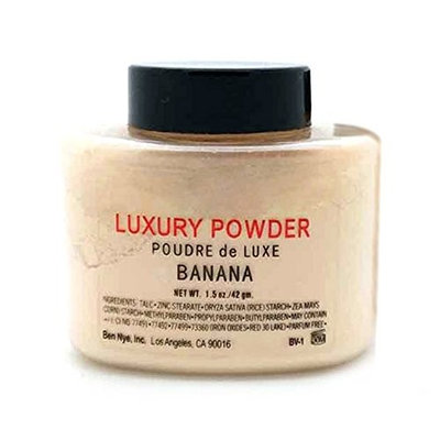 Concealer Makeup Powder-Luxury Powder Banana Face Loose Powder 42g Woman Girl Beauty Makeup for Nutritious, Water Resistant, Brighten, Concealer, Natural