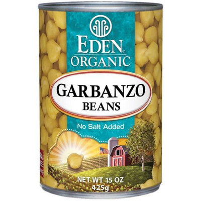 Eden Organic Eden Garbanzo Beans (chick peas), Organic, 15 Ounce (Pack of 6)