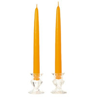 Usc 6 Pairs Taper Candles Unscented 8 Inch Mango Tapers .88 in. diameter x 8 in. tall (Pack of 6)