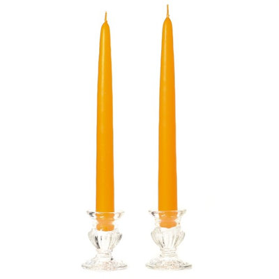 Usc 6 Pairs Taper Candles Unscented 8 Inch Mango Tapers .88 in. diameter x 8 in. tall (Pack of 6)