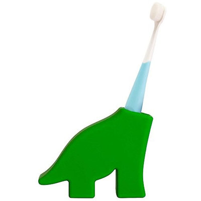 Joint Animal Toothbrush Holder Silicone Pen Holder Cute Cartoon Child Gift for Kids – Bathroom Accessory for Boys and Girls (Dinosaur (Green))