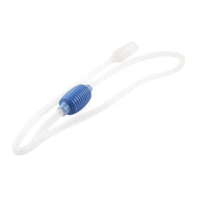 Blue White 1.7M 5.6Ft Length Aquarium Tank Siphone Pump Cleaner Filter